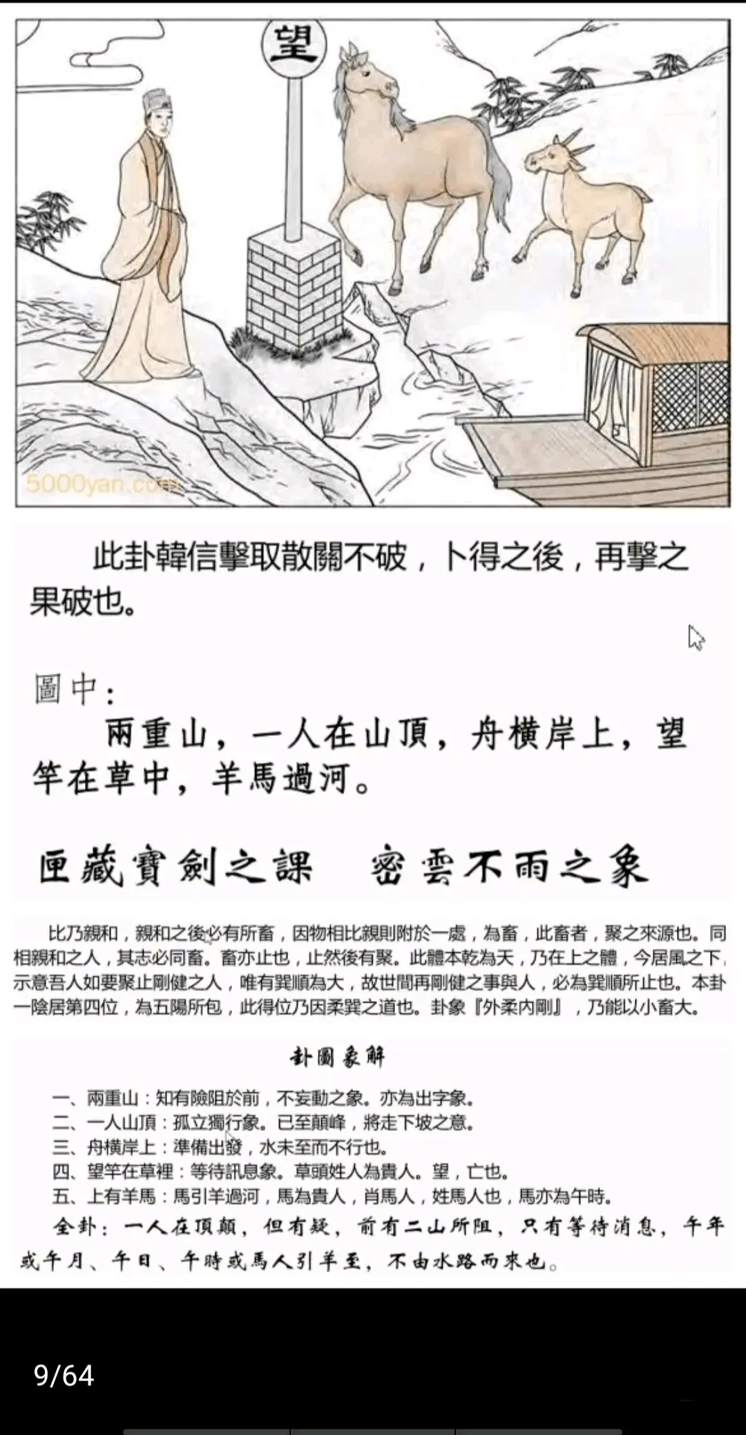 风天小畜卦《断易天机》卦图