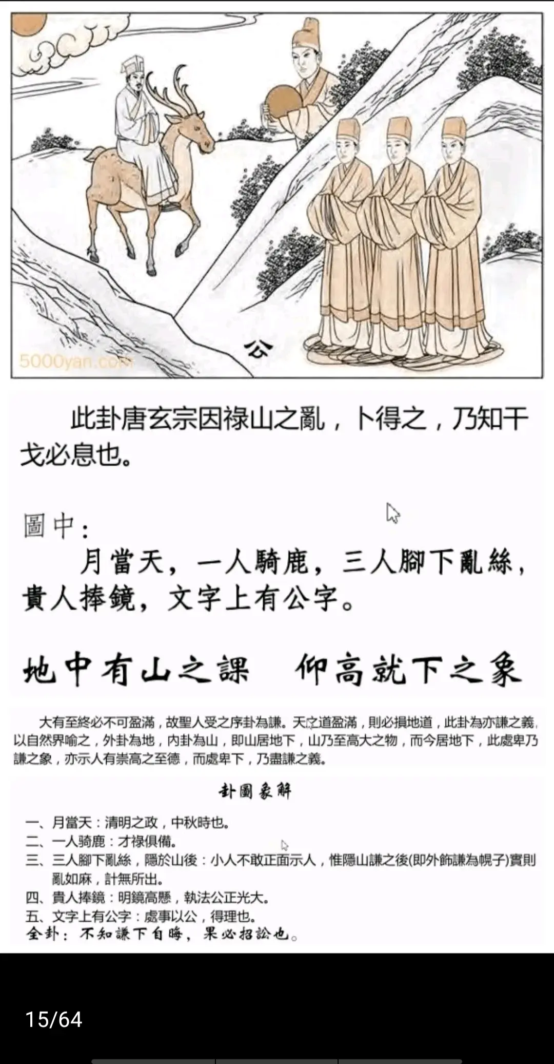 地山谦卦《断易天机》卦图