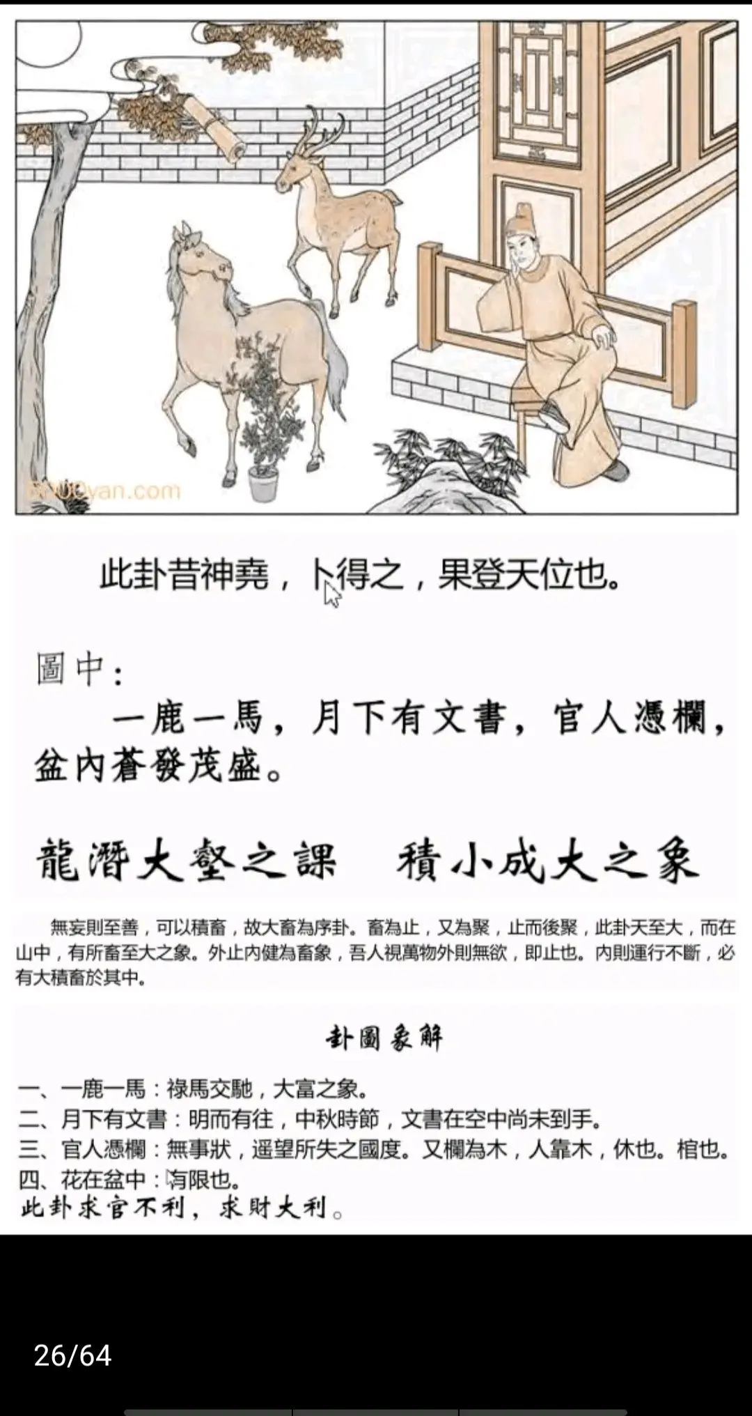 山天大畜卦《断易天机》卦图