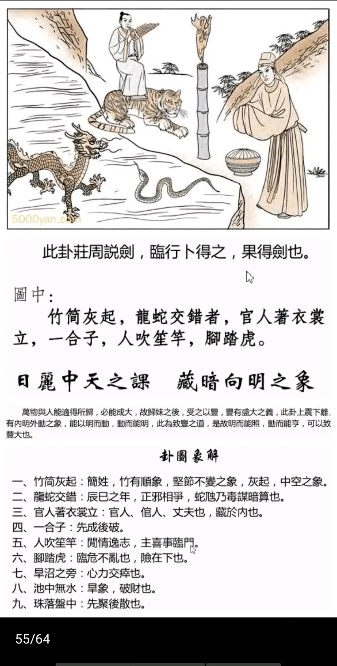雷火丰卦《断易天机》卦图