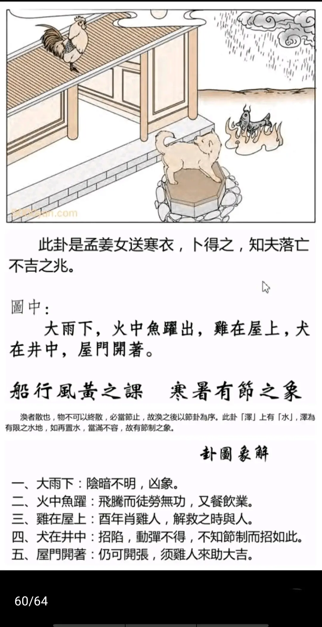 水泽节卦《断易天机》卦图